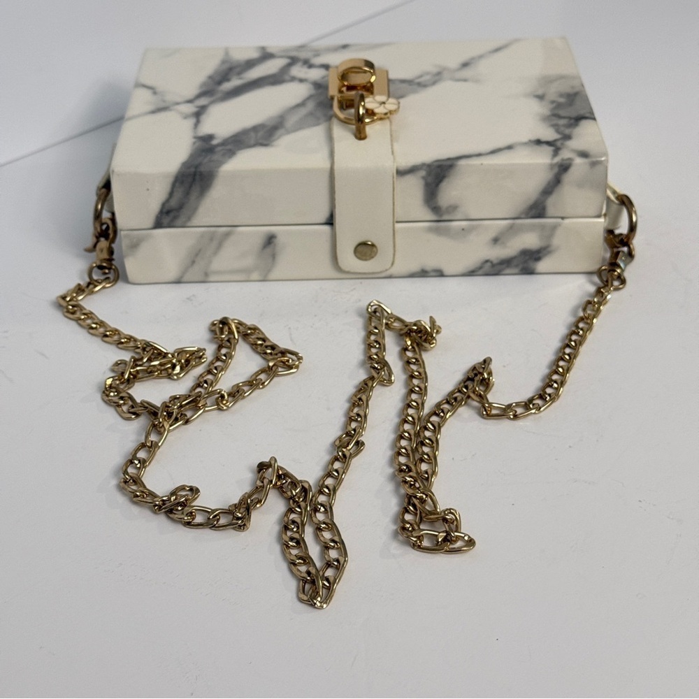 Vintage Marble Pattern Box Purse - Picture 6 of 10